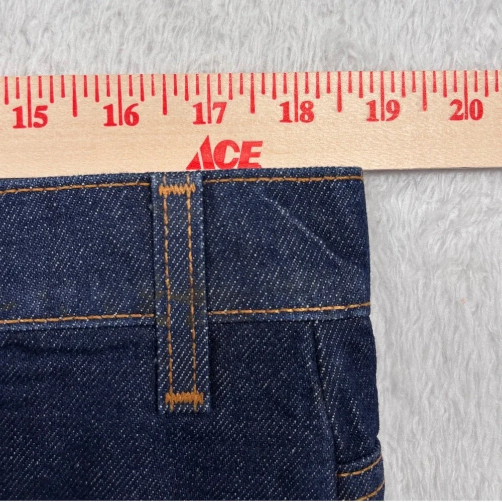 VINTAGE 90s Levis 517 Bootcut Jean Men 38x30 Dark Blue ORANGE TAB Made USA 20517